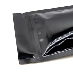 Пакет 50 г "Черный глянцевый" ZIP Lock 105*190 мм с овальным окном